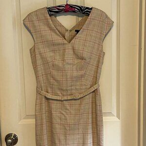 Ann Taylor Dress Size 0 Windowpane w/ matching suit jacket